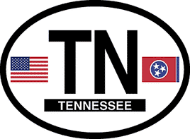 Tennessee Reflective Oval Decal