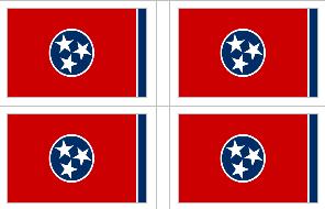 Tennessee State Flag Stickers - 50 per sheet