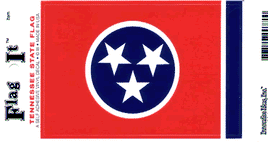 Tennessee State Vinyl Flag Decal