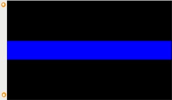 Police Thin Blue Line Polyester Flag