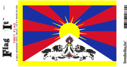 Tibet Vinyl Flag Decal
