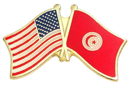 Tunisia Friendship Flag Lapel Pins