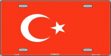 Turkey Flag License Plate