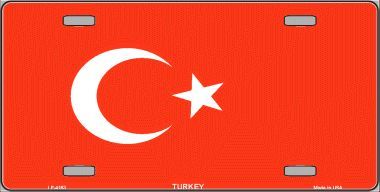 Turkey Flag License Plate