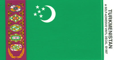 Turkmenistan Vinyl Flag Decal