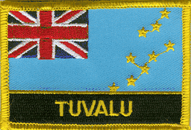 Tuvalu Flag Patch - With Name