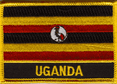 Uganda Flag Patch - With Name