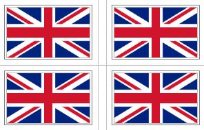 United Kingdom Flag Stickers - 50 per sheet