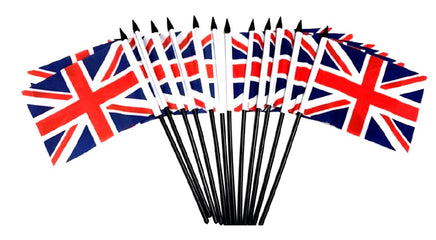 United Kingdom Polyester Miniature Flags - 12 Pack