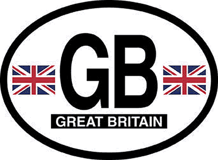 United Kingdom Reflective Oval Decal