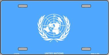 United Nations Flag License Plate
