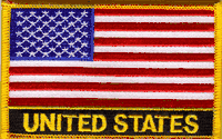 United States Flag Patch - With Name