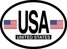 United States Reflective Oval Decal