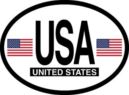 United States Reflective Oval Decal