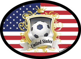 United States Soccer Oval Decal