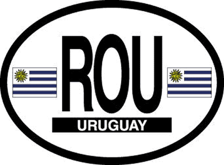 Uruguay Reflective Oval Decal