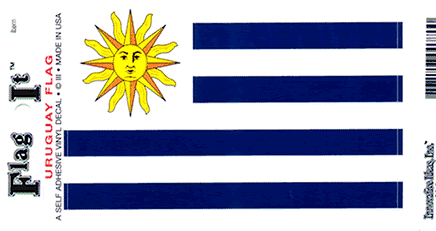 Uruguay Vinyl Flag Decal