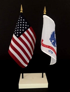 US and Army Flag Desk Set