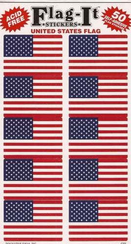 US Flag Stickers - 50 per pack