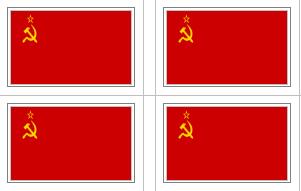 USSR Flag Stickers - 50 per sheet