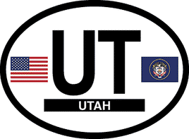 Utah Reflective Oval Decal