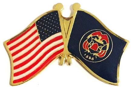 Utah State Flag Lapel Pin - Double