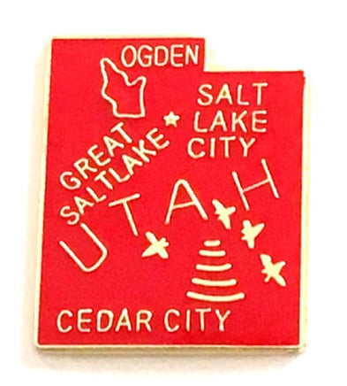 Utah State Lapel Pin - Map Shape