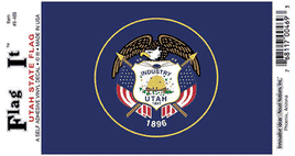 Utah State Vinyl Flag Decal
