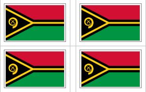 Vanuatu Flag Stickers - 50 per sheet