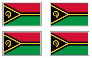 Vanuatu Flag Stickers - 50 per sheet