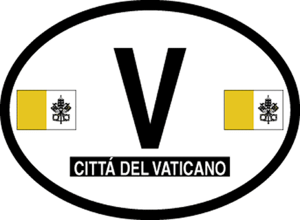 Vatican City Reflective Oval Decal