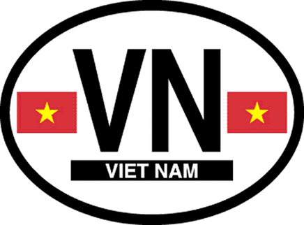 Vietnam Reflective Oval Decal