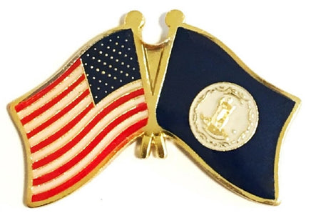 Virginia State Flag Lapel Pin - Double