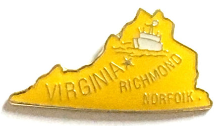 Virginia State Lapel Pin - Map Shape