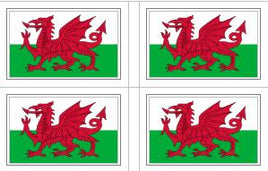 Wales Flag Stickers - 50 per sheet