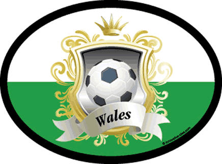 Wales Soccer Oval Decal