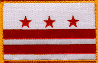 Washington DC Flag Patch - Rectangle
