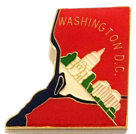 Washington DC Lapel Pin - Map Shape