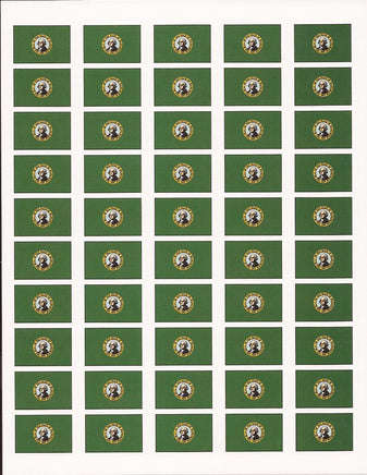 Washington State Flag Stickers - 50 per sheet