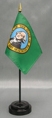 Washington State Miniature Table Flag - Deluxe