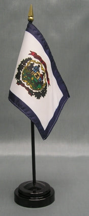 West Virginia Miniature Table Flag - Deluxe