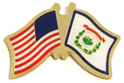 West Virginia State Flag Lapel Pin - Double