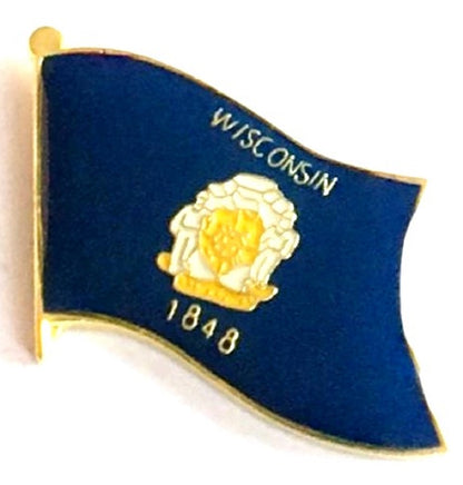 Wisconsin State Flag Lapel Pin - Single