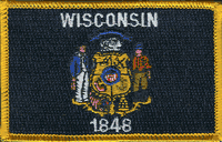 Wisconsin State Flag Patch - Rectangle