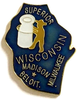 Wisconsin State Lapel Pin - Map Shape