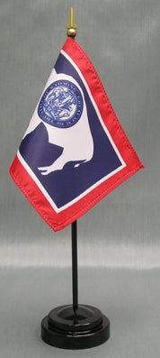 Wyoming Miniature Table Flag - Deluxe