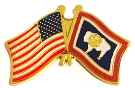 Wyoming State Flag Lapel Pin - Double