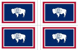 Wyoming State Flag Stickers - 50 per sheet