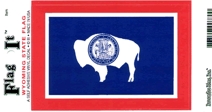 Wyoming State Vinyl Flag Decal