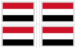 Yemen Flag Stickers - 50 per sheet